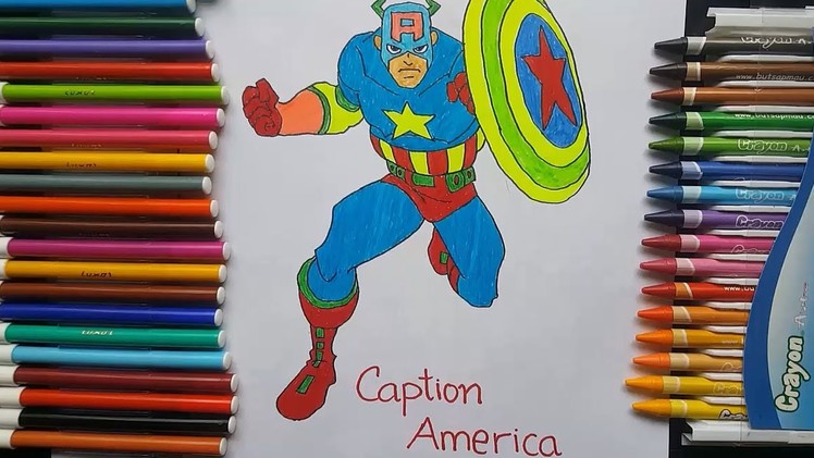 Captain America Drawing - How To Draw Captain America For Kids - Drawing Easy