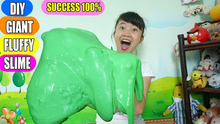 Diy GIANT Fluffy SLIME without Glue, Shampoo and Water only - $5 DIY Slime Challenge Recipe EASY