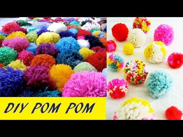 DIY Pom Pom, How to make Rug Using Pom pom Easy DIY