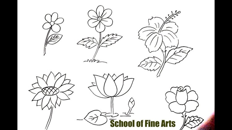 Flower Drawing : Quick & Easy Drawing Lesson