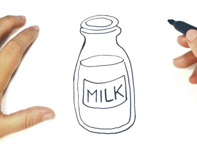 How to draw a Bottle of Milk | Bottle of Milk Easy Draw Tutorial