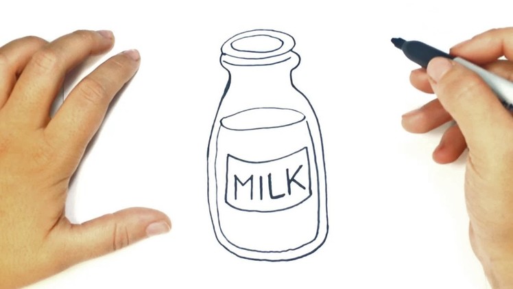 How to draw a Bottle of Milk | Bottle of Milk Easy Draw Tutorial