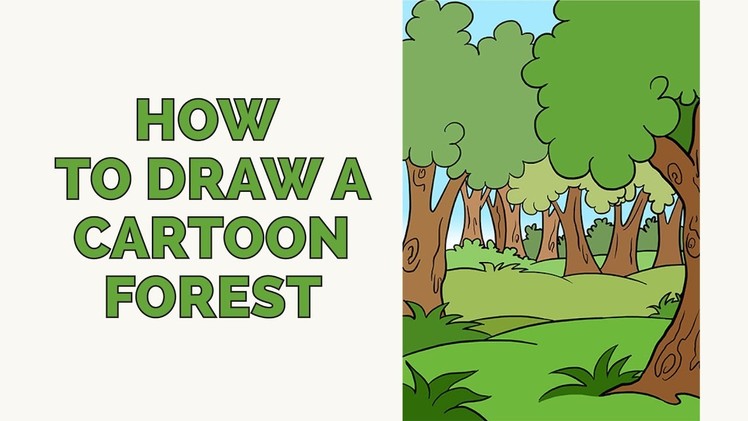 How to Draw a Cartoon Forest in a Few Easy Steps: Drawing Tutorial for Kids and Beginners