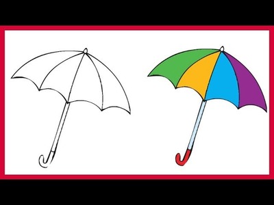 How to Draw an Umbrella Easy