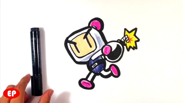 How to Draw Bomberman - Nintendo - Easy Pictures to Draw