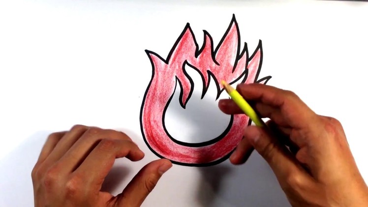 How to Draw Fire - Cartoon - Easy Picture to Draw