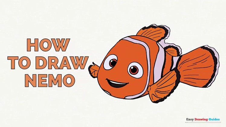 How to Draw Nemo in a Few Easy Steps: Drawing Tutorial for Kids and Beginners