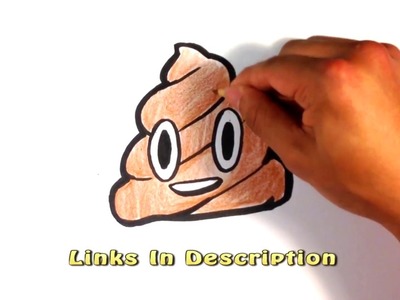 How to Draw Poop Emoji - Cute Drawings - Easy Pictures to Draw
