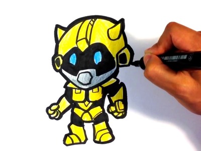 How to Draw Transformers (cute) - Bumblebee - Easy Pictures to Draw
