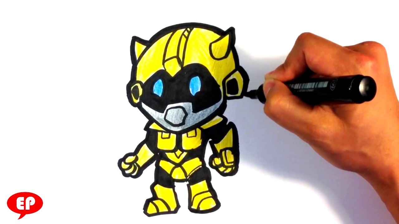 How to Draw Transformers (cute) Bumblebee Easy Pictures to Draw
