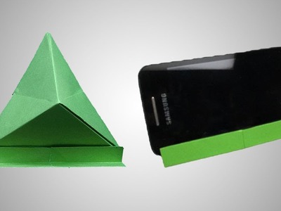 How to make a paper mobile phone stand - Origami mobile stand