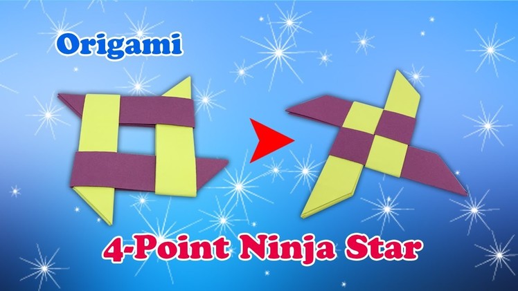 How to make an Origami Four Point Ninja Star |   how-to make easy origami at home with instructions