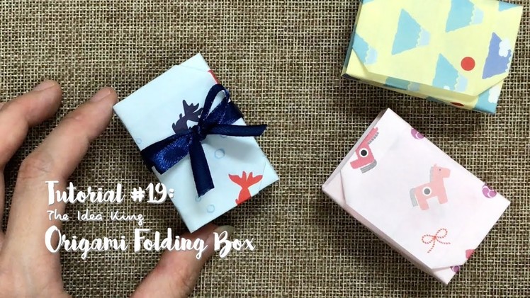 How to Make Origami Folding Box Step by Step? | The Idea King Tutorial #19