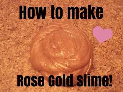 How to make rose gold slime!????✨