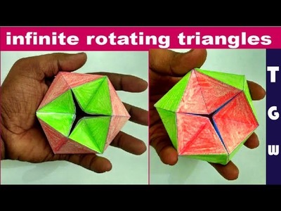 Infinite folding hexagon  | how to make flexagon origami folding instructions