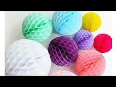Make honeycomb ball out of kite paper with proper guidelines