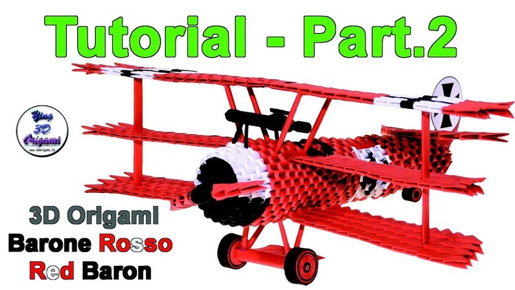 Origami 3d Airplane Fokker Dr.1 Tutorial 1.32 - PART.2
