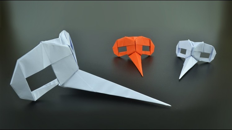 Origami: Dr. Parnassus Mask (Riccardo Foschi) - Instructions in English (BR)