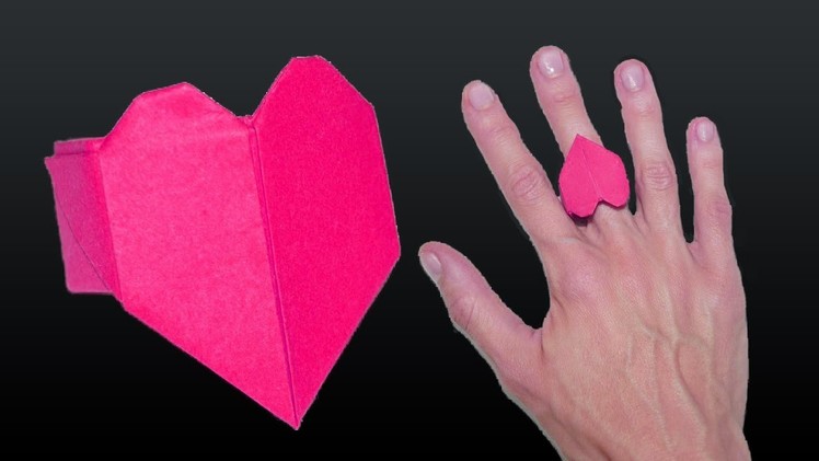 Origami Heart Ring: How to make a Origami Heart Ring  | Origami Tutorial |