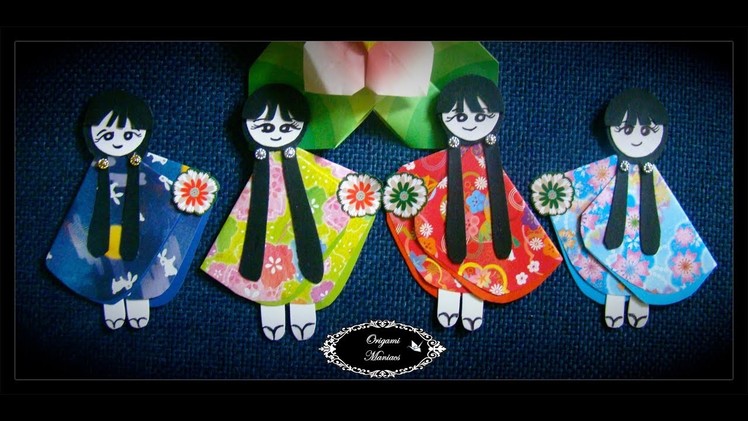 Origami Maniacs 269: Little Japanese Doll Bookmarks