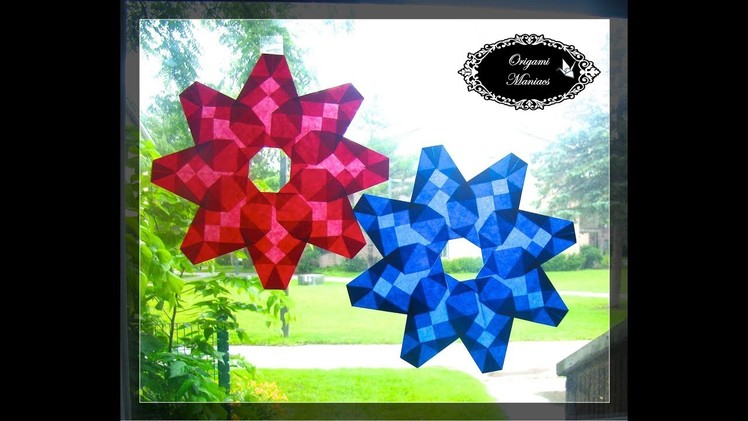 Origami Maniacs 272: Window Stars 3: Easy 8 Petal Flower