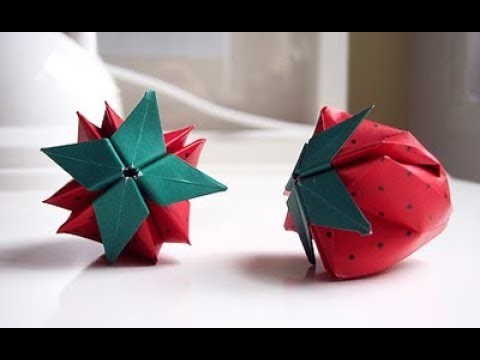 Origami Strawberry - #WholeCraft