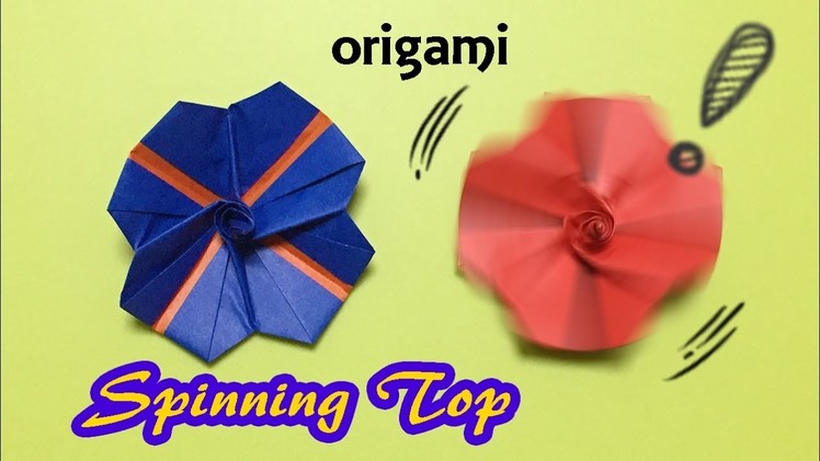 Origami Toys for Kids | How to Make a paper Spinning Top | Paper Toys Easy to make 1 Piece of Paper