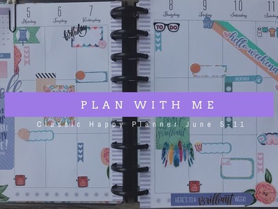 Plan With Me.Classic Happy Planner.June 5-11