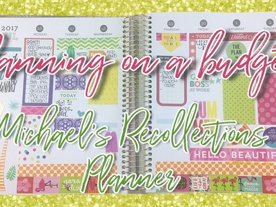 Planning On a Budget | Michaels Recollections Planner | No Etsy Stickers