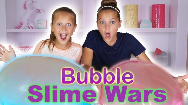 SLIME WARS!!! | DIY Fluffy Slime vs Metallic Slime Bubbles | Marissa and Brookie