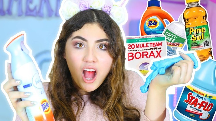 TESTING DIFFERENT ACTIVATORS FOR SLIME | air freshener,  detergent, liquid starch | Slimeatory #91