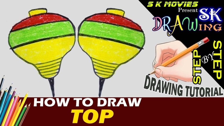 TOP | How to draw A top | Easy Drawing step by step Tutorial