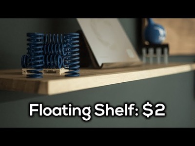 A Simple, DIY $2 Floating Shelf