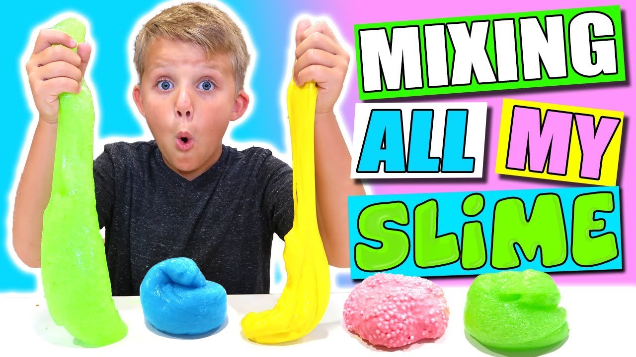 BEST MIXING ALL MY SLIMES! HOW TO DIY COMBINE ALL SLIME COLORS