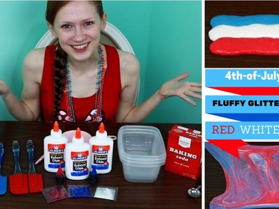 DIY: 4th of July - FLUFFY GLITTER SLIME! ???? | StephKayCee