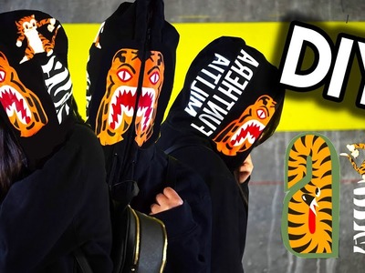 DIY BAPE TIGER FULL ZIP HOODIE | SUPER CHEAP, DURABLE, AND EASY HOW TO!