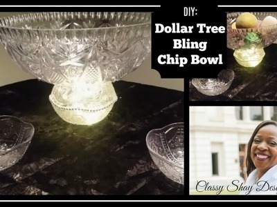 DIY: Dollar Tree Bling Plastic Chip Bowl ????????| Easy