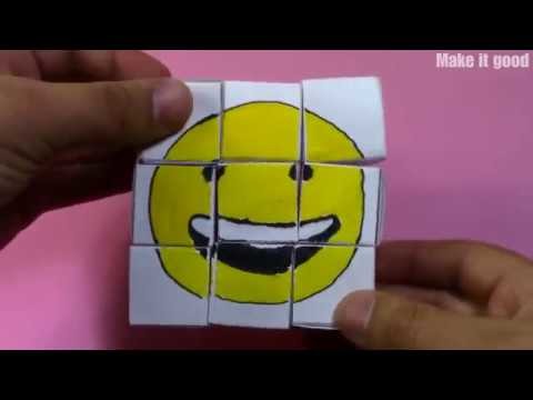 DIY Emoji Pazl from paper - Entertaining toy for Kids