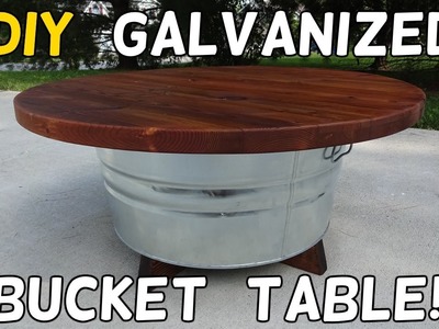 DIY Galvanized Bucket Table!