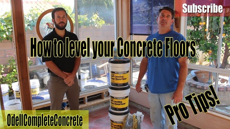 DIY How to Self Level your Concrete Floors