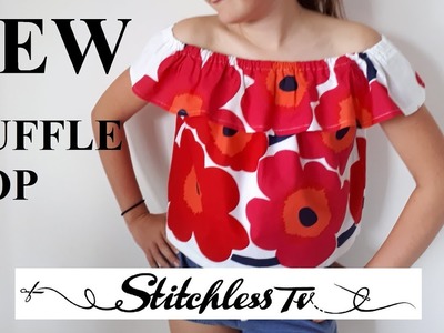 DIY How to Sew an Off Shoulder Ruffle Top