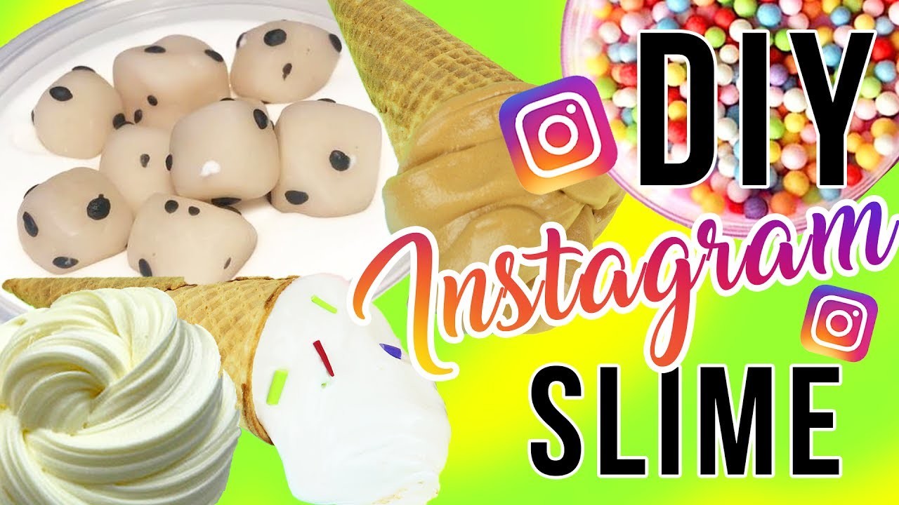 Diy Instagram Slime Tested Satisfying Slime Food Edition 