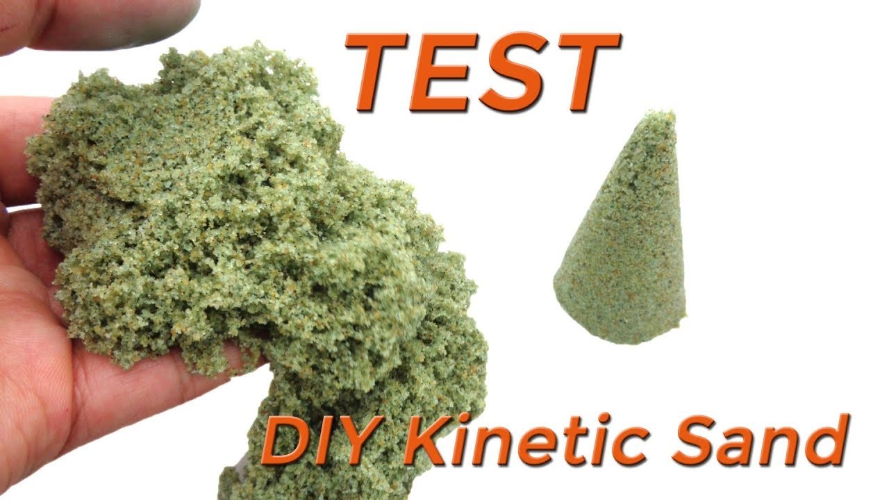 DIY Kinetic Sand with Glue, Sand, Food Coloring and  Maica Cream at Home TEST