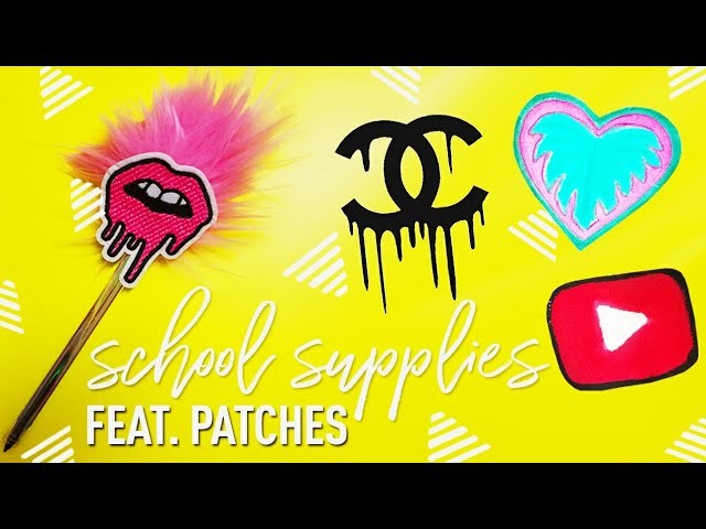 DIY PATCHES. DIY SCHOOL SUPPLIES FEAT. PATCHES (NO SEW!!)