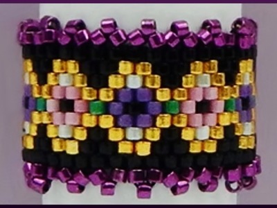 DIY Peyote stitch | Blumen Perlenring fädeln | Schmuck | Beaded miyuki ring | Beadwork accessories
