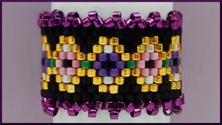 DIY Peyote stitch | Blumen Perlenring fädeln | Schmuck | Beaded miyuki ring | Beadwork accessories