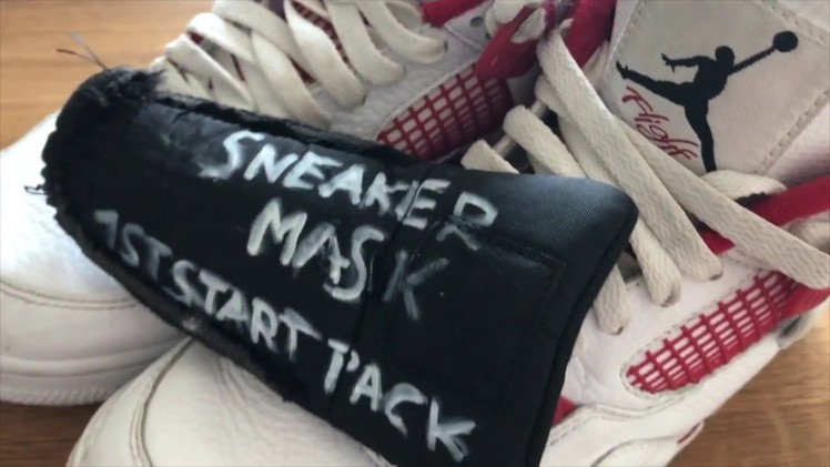 DIY sneaker mask out of Jordan 4  "alternate 89"