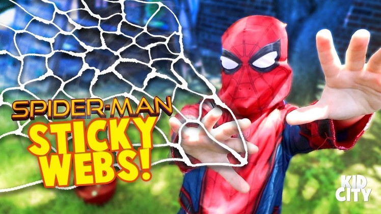 DIY Sticky Webs! Spider-Man Homecoming Movie Gear Test Pt. 3 for KIDS by KIDCITY