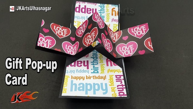 DIY Twist Pop Up Card Making | DIY Birthday Greeting Card  for scrapbook | JK Arts 1259