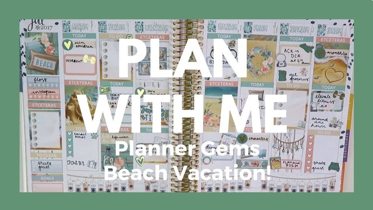 ERIN CONDREN. Plan With Me - Planner Gems Beach Week!